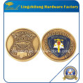 Moneda personalizada de la solapa de la policía del oro